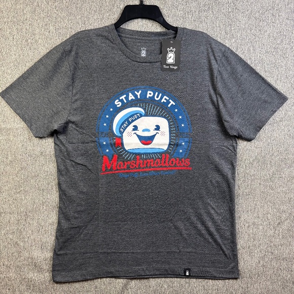 Stay Puft Marshmallows Est. 1984 "Even When Toasted" Gray T-Shirt Men's Size L - Picture 1 of 8